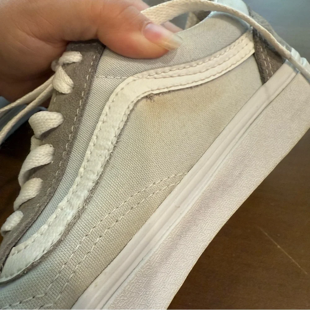 Vans Old Skool Drizzle Gray Light Blue Gray Flat Low Top Sneakers Womens 7.5 M6
